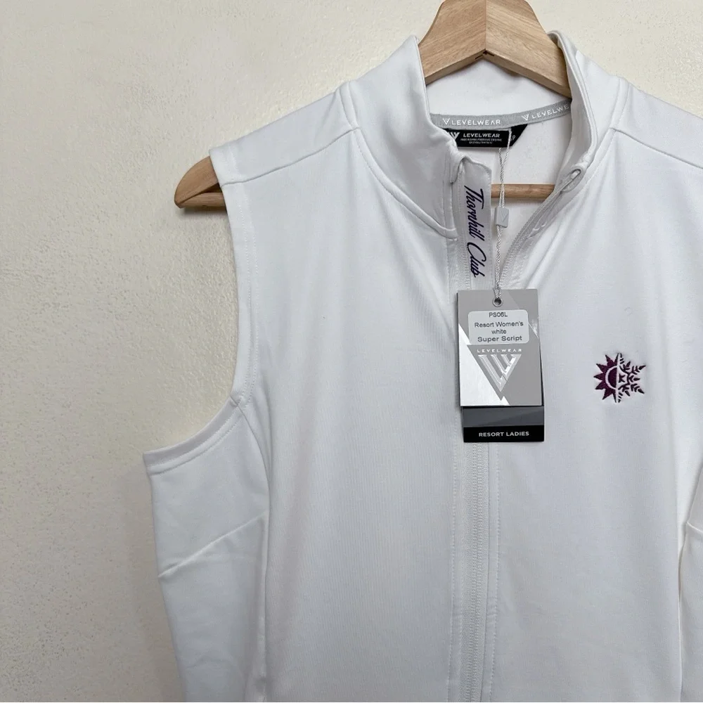LEVELWEAR Womens Small Layer Resort White Golf Vest - Picture 4 of 12